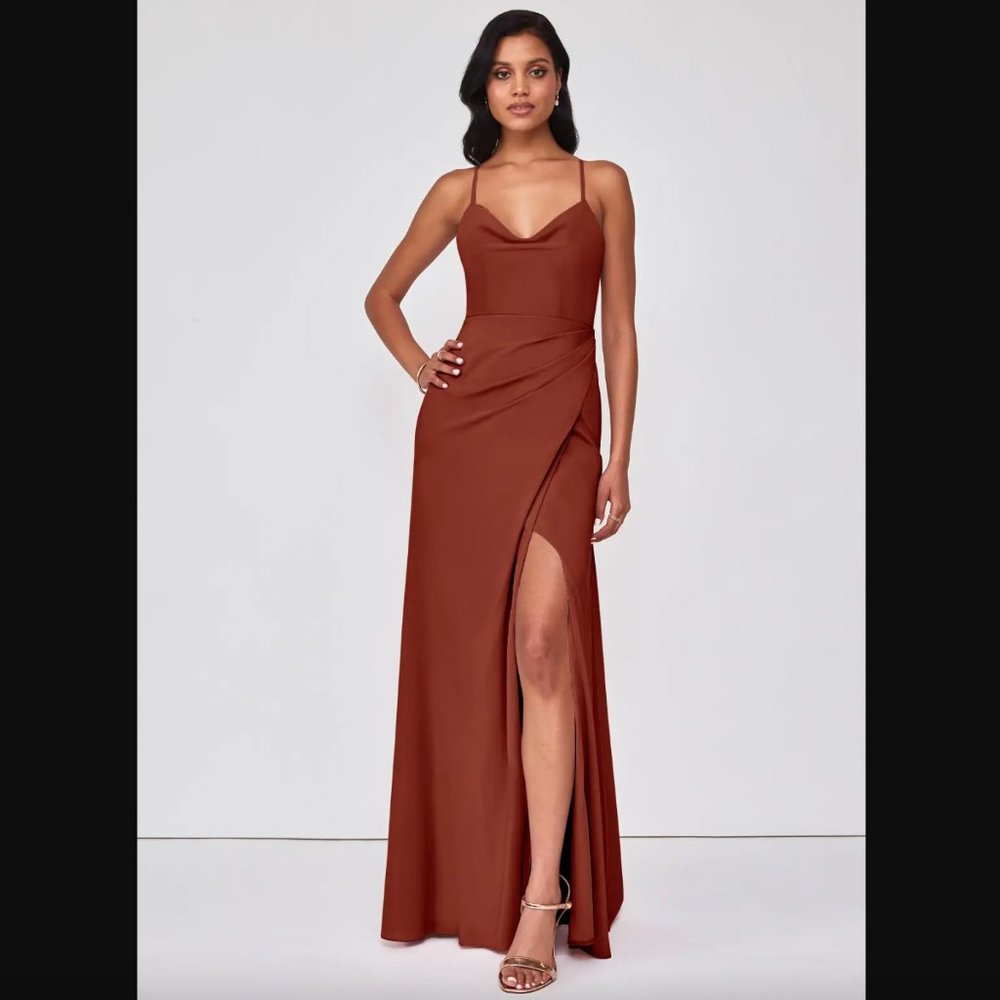 Azazie Eilish Bridesmaid Dress: Terracotta